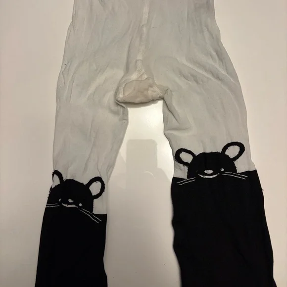 Snag tights black & white mouse - Picture 4 of 7